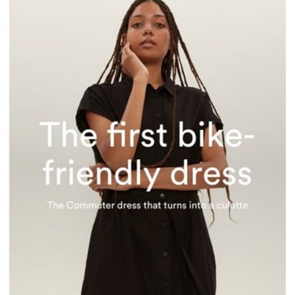 Frank And Oak Midi Linen Commuter Dress Button Down Oversized Shirt Relaxed Fit - Picture 2 of 15